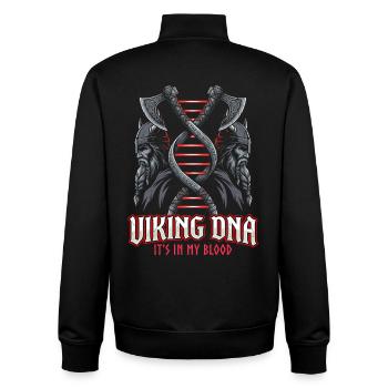 Viking DNA Axe Symbol – It's in the Blood - Unisex Organic Zip Sweatshirt by Stanley/Stella - black - Back - AI Model Male 185 light (185cm)