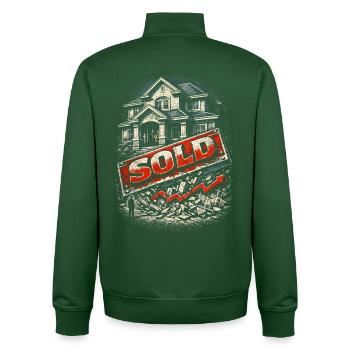 Immobilienmakler Makler - Unisex Organic Zip Sweatshirt von Stanley/Stella - Flaschengrün - Hinten - AI Model Male 185 dark (185cm)