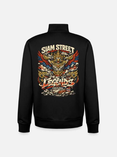 Thailand Thai Pride Siam Street - Unisex Organic Zip Sweatshirt by Stanley/Stella - black