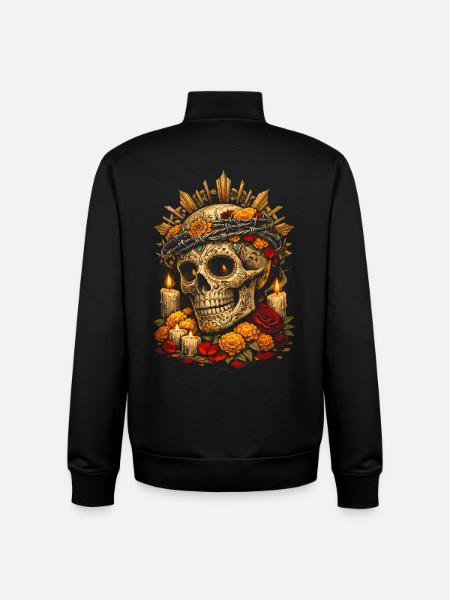 Día de los Muertos - Unisex Organic Zip Sweatshirt by Stanley/Stella - black