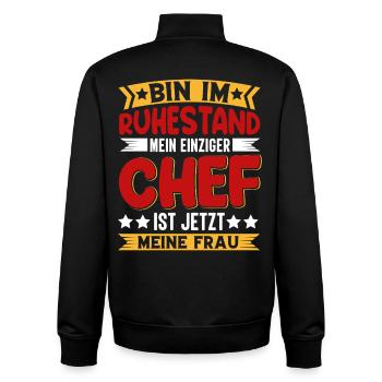 Rente Pension Ruhestand Rentner 2026 - Unisex Organic Zip Sweatshirt von Stanley/Stella - Schwarz - Hinten - AI Model Male 185 light (185cm)