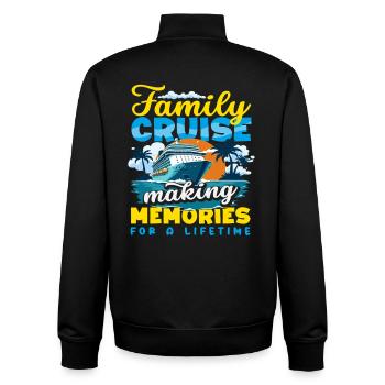 Family Cruise Memories Lifetime Kreuzfahrt - Unisex Organic Zip Sweatshirt von Stanley/Stella - Schwarz - Hinten - AI Model Male 185 light (185cm)