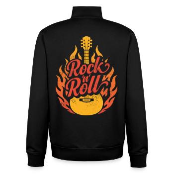 Rock and Roll - Unisex Organic Zip Sweatshirt by Stanley/Stella - black - Back - AI Model Male 185 light (185cm)