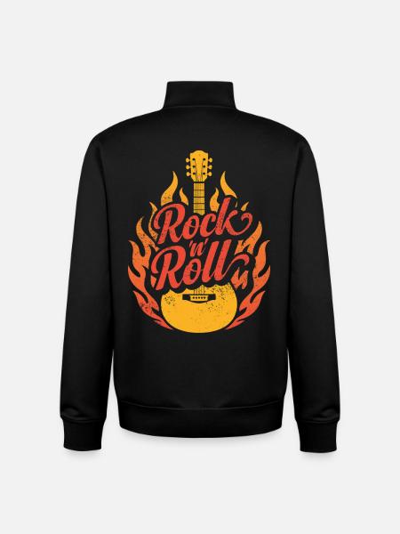 Rock and Roll - Unisex Organic Zip Sweatshirt by Stanley/Stella - black