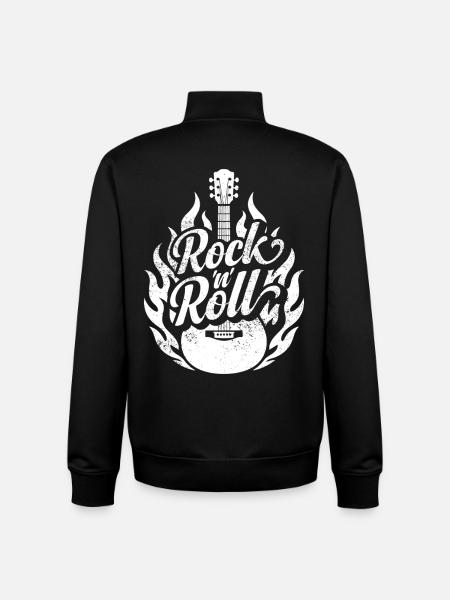 Rock and roll - Sweat zippé unisexe en coton bio Stanley/Stella - noir
