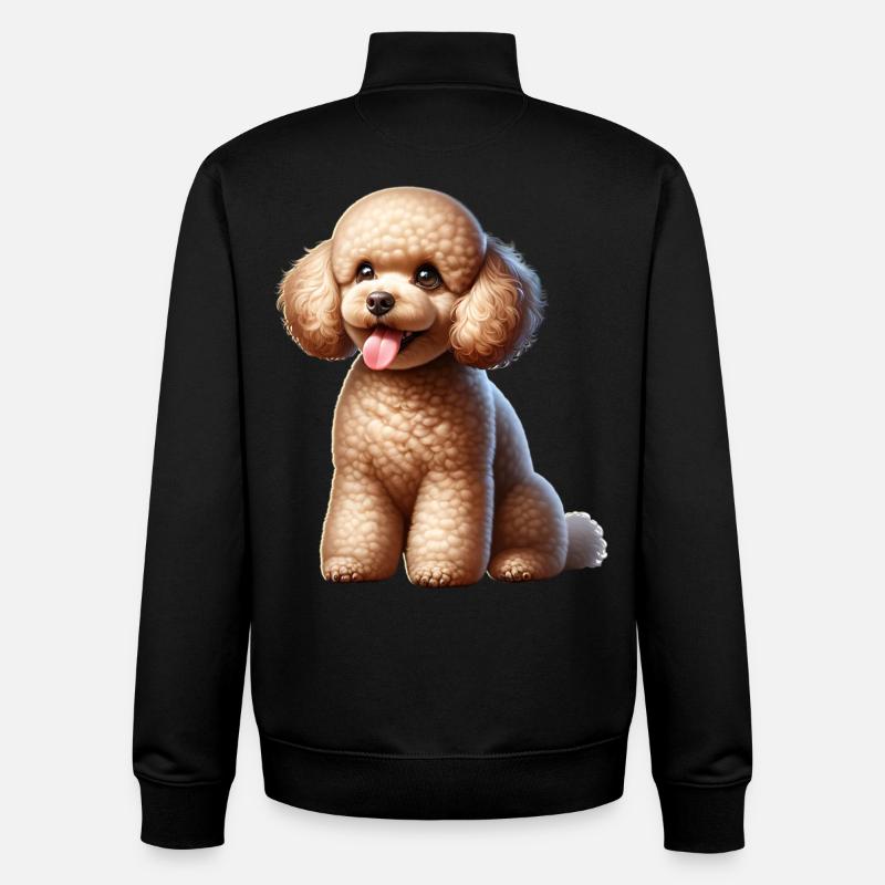 Caniche - Sweat zippé unisexe en coton bio Stanley/Stella - noir