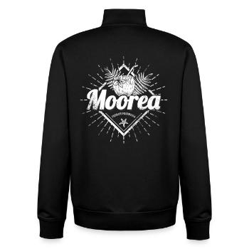 Moorea in Französisch-Polynesien Insel Souvenir - Unisex Organic Zip Sweatshirt von Stanley/Stella - Schwarz - Hinten - AI Model Male 185 light (185cm)