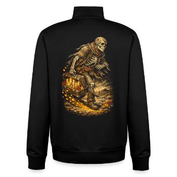 Día de los Muertos - Unisex Organic Zip Sweatshirt by Stanley/Stella - black - Back - AI Model Male 185 light (185cm)