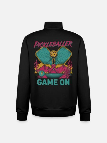Pickleball Pickleballer Game On funny player - Unisex Organic Zip Sweatshirt by Stanley/Stella - black