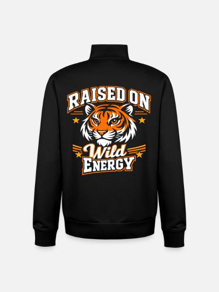 Tiger Wild Energy - Unisex Organic Zip Sweatshirt by Stanley/Stella - black