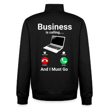 Les entreprises qualifient les nerds informatiques d’humour informatique - Sweat zippé unisexe en coton bio Stanley/Stella - noir - Dos - AI Model Male 185 light (185cm)