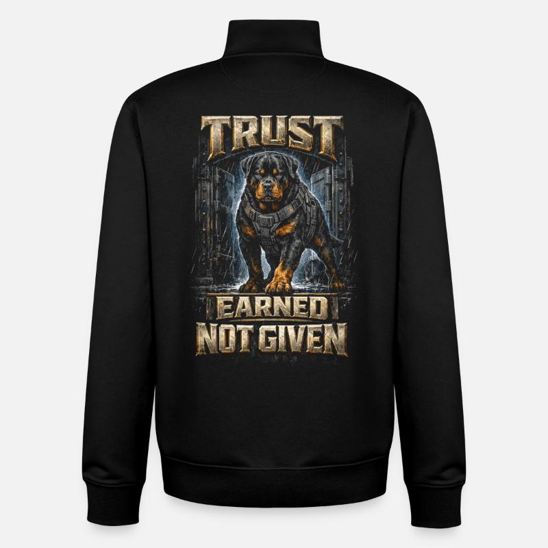 Chien Rottweiler - Sweat zippé unisexe en coton bio Stanley/Stella - noir