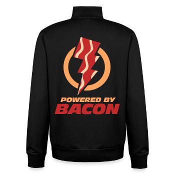 Propulsé par Bacon Lightning - Sweat zippé unisexe en coton bio Stanley/Stella - noir - Dos - AI Model Male 185 light (185cm)