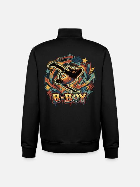 Breakdance B-Boy Streetstyle Graffiti - Unisex Organic Zip Sweatshirt by Stanley/Stella - black