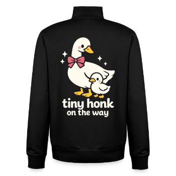 Tiny Honk - Unisex Organic Zip Sweatshirt von Stanley/Stella - Schwarz - Hinten - AI Model Male 185 light (185cm)