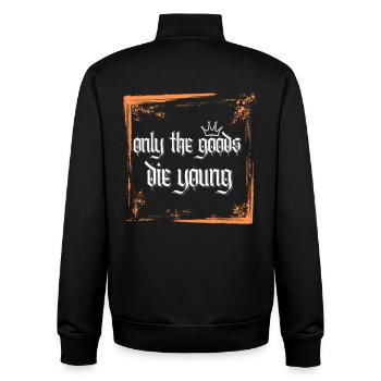Only the Goods Die Young Gothic - Unisex Organic Zip Sweatshirt von Stanley/Stella - Schwarz - Hinten - AI Model Male 185 light (185cm)
