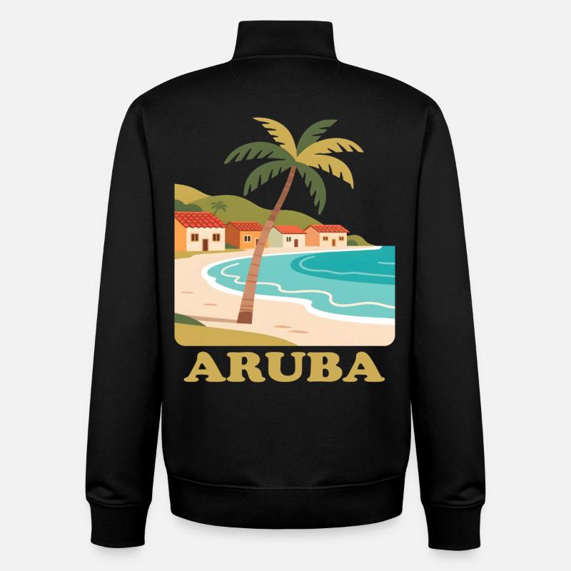 Aruba - Unisex Organic Zip Sweatshirt by Stanley/Stella - black