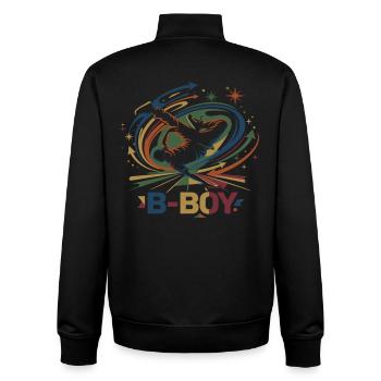 Breakdance B-Boy Graffiti Streetdance - Unisex Organic Zip Sweatshirt by Stanley/Stella - black - Back - AI Model Male 185 light (185cm)