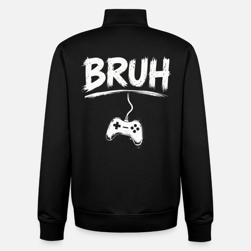 BRUH Gaming Controller Splash - Unisex Organic Zip Sweatshirt von Stanley/Stella - Schwarz