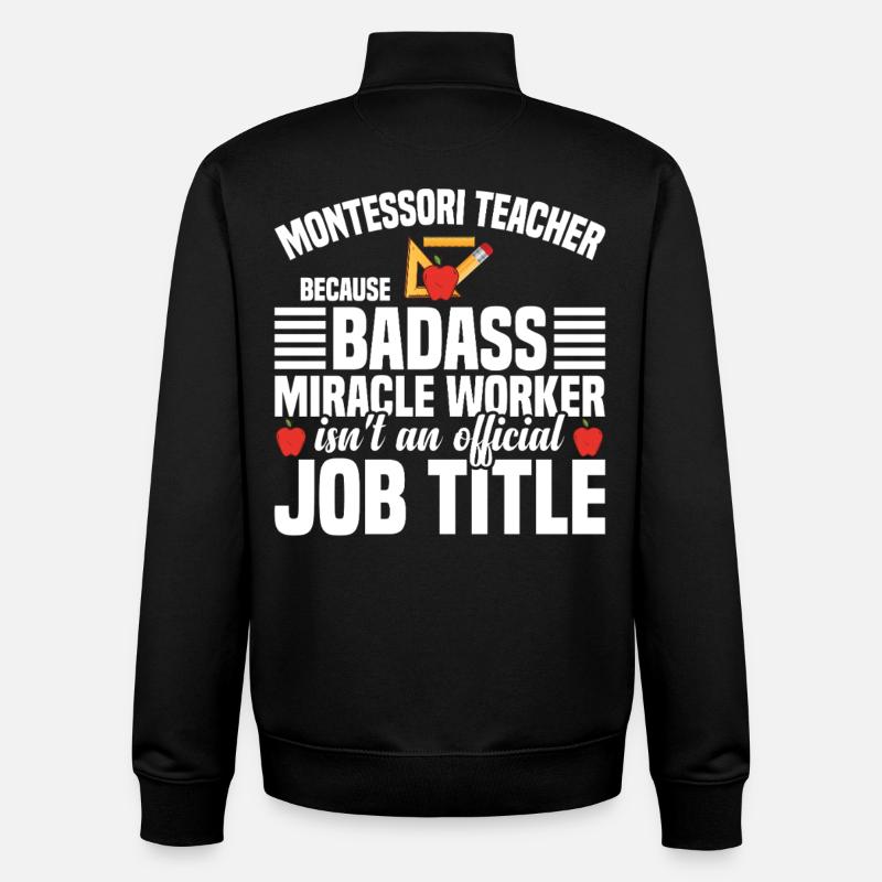  School Teacher Appreciation Education Method - Unisex Organic Zip Sweatshirt by Stanley/Stella - black