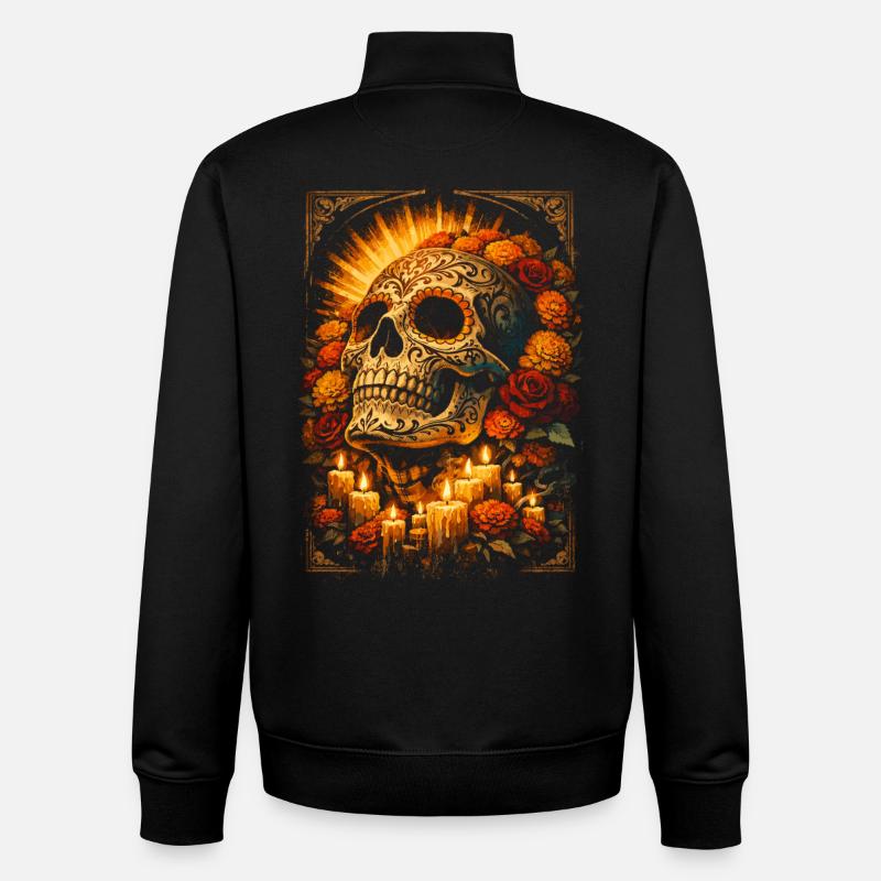 Dia De Los Muertos - Unisex Organic Zip Sweatshirt von Stanley/Stella - Schwarz