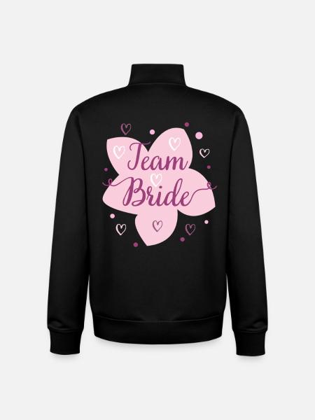 Wedding Team Bride Blossoms Design - Unisex Organic Zip Sweatshirt by Stanley/Stella - black