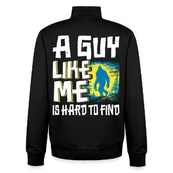 Lustiger Bigfoot. Ein Typ Wie Ich Ist Schwer Zu - Unisex Organic Zip Sweatshirt von Stanley/Stella - Schwarz - Hinten - AI Model Male 185 light (185cm)