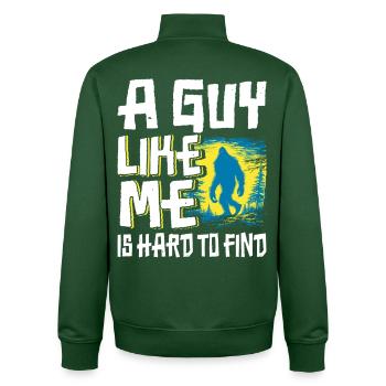 Funny Bigfoot. A guy like me is hard to - Unisex Organic Zip Sweatshirt by Stanley/Stella - bottle green - Back - AI Model Male 185 dark (185cm)