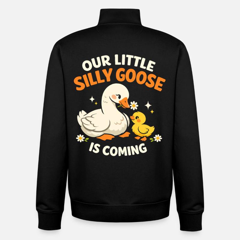 Silly Goose Baby - Unisex Organic Zip Sweatshirt by Stanley/Stella - black