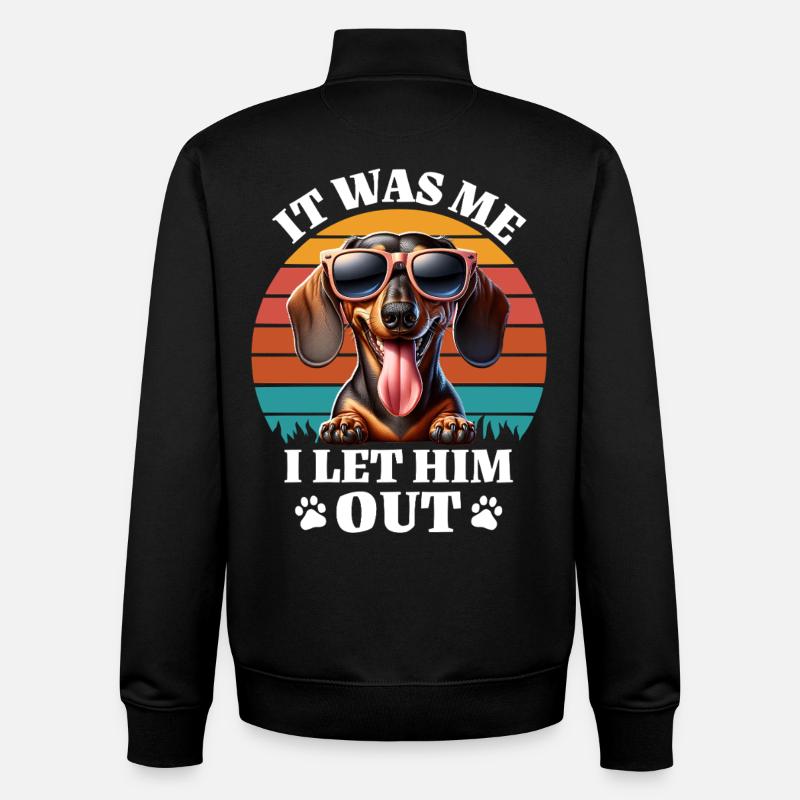Lustige Dackel Sprüche - Unisex Organic Zip Sweatshirt von Stanley/Stella - Schwarz