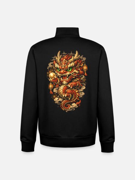 Dragon Dance Drachentanz - Unisex Organic Zip Sweatshirt von Stanley/Stella - Schwarz