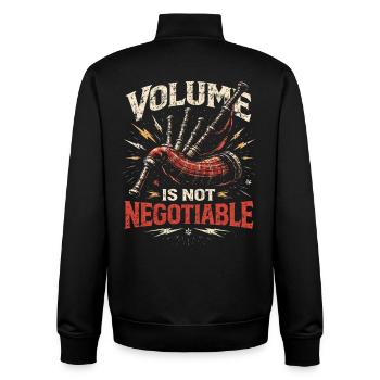 Bagpipes Bagpiper Volume Not Negotiable - Unisex Organic Zip Sweatshirt by Stanley/Stella - black - Back - AI Model Male 185 light (185cm)