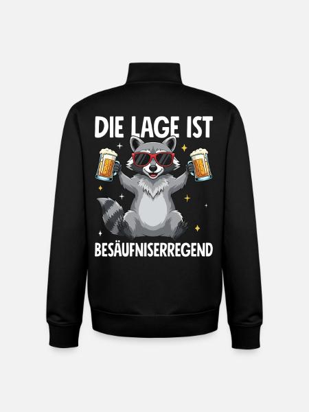 The situation is drunkenness - Unisex Organic Zip Sweatshirt by Stanley/Stella - black