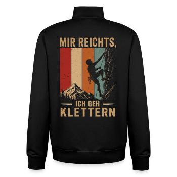Mir reichts Ich geh klettern Vintage Kletterer - Unisex Organic Zip Sweatshirt von Stanley/Stella - Schwarz - Hinten - AI Model Male 185 light (185cm)