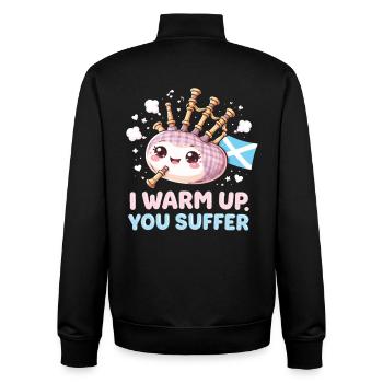 Dudelsack Dudelsackspieler I Warm Up You Suffer - Unisex Organic Zip Sweatshirt von Stanley/Stella - Schwarz - Hinten - AI Model Male 185 light (185cm)