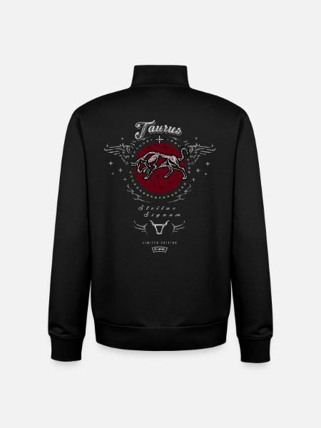 Taurus Star Crest - Unisex Organic Zip Sweatshirt by Stanley/Stella - black