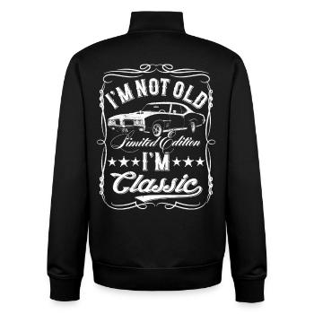 I'm Not Old I'm Classic Funny Car - Unisex Organic Zip Sweatshirt von Stanley/Stella - Schwarz - Hinten - AI Model Male 185 light (185cm)