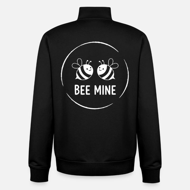Bee Mine la Saint-Valentin Abeille - Sweat zippé unisexe en coton bio Stanley/Stella - noir