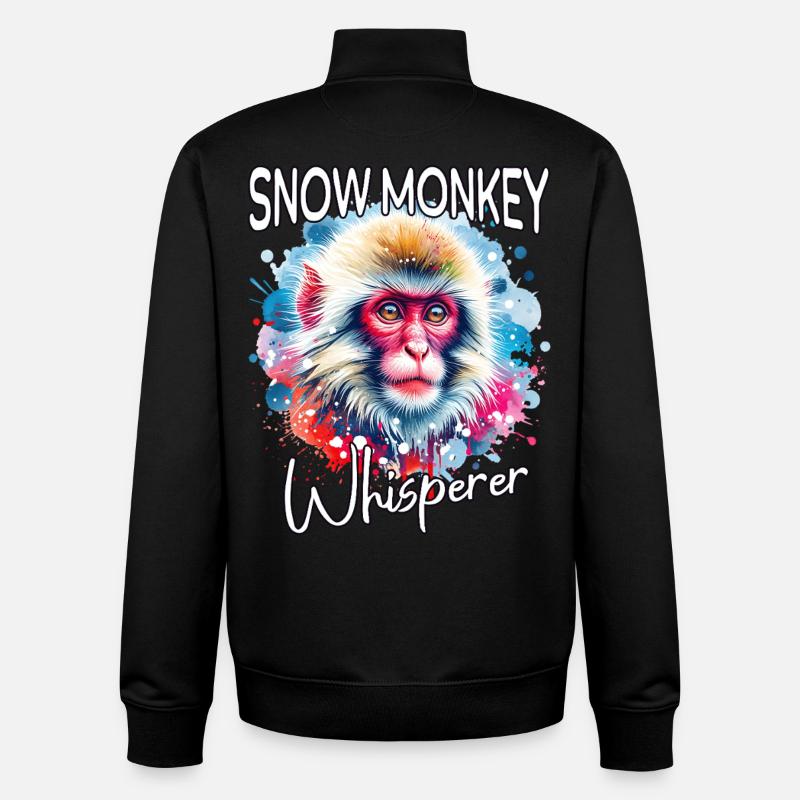 Schneeaffe Flüsterer - Unisex Organic Zip Sweatshirt von Stanley/Stella - Schwarz