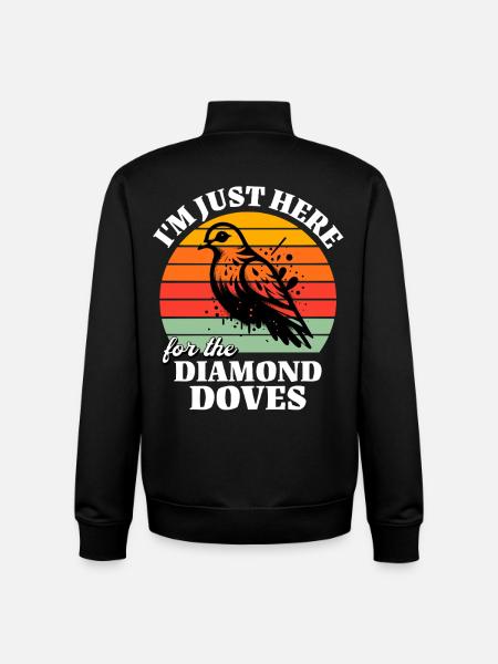 Funny Diamond Dove Sayings - Unisex Organic Zip Sweatshirt by Stanley/Stella - black