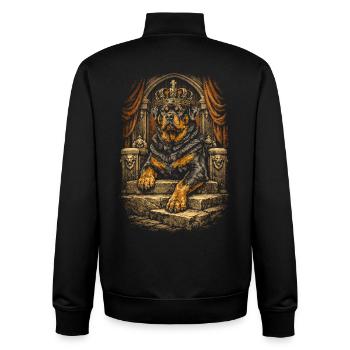 Rottweiler Hund - Unisex Organic Zip Sweatshirt von Stanley/Stella - Schwarz - Hinten - AI Model Male 185 light (185cm)
