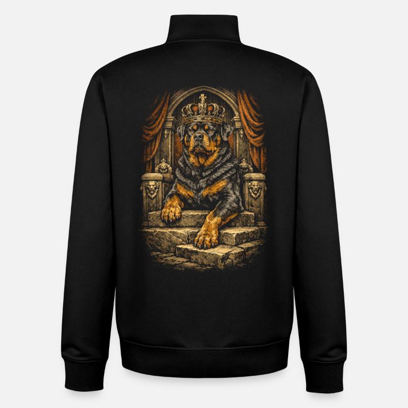 Chien Rottweiler - Sweat zippé unisexe en coton bio Stanley/Stella - noir