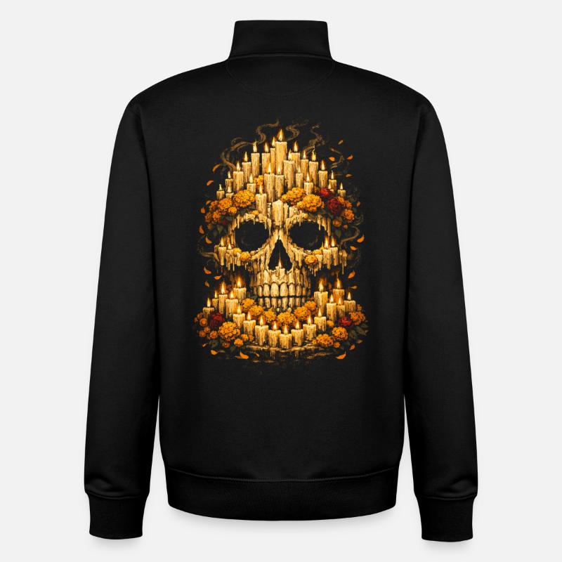 Día de los Muertos - Unisex Organic Zip Sweatshirt by Stanley/Stella - black