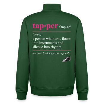 Definition Stepptanz Stepptanz Tanz - Unisex Organic Zip Sweatshirt von Stanley/Stella - Flaschengrün - Hinten - AI Model Male 185 dark (185cm)