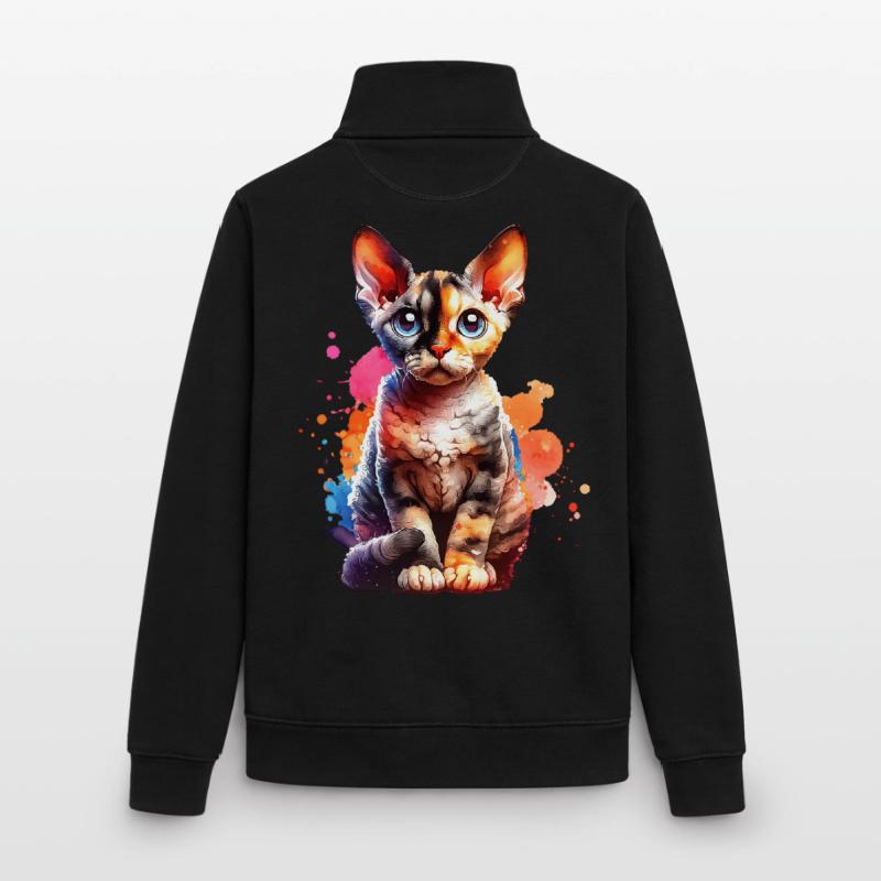 Cadeau Devon Rex Sweat zippé unisexe en coton bio Stanley/Stella