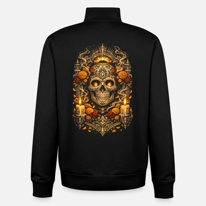 Dia De Los Muertos - Unisex Organic Zip Sweatshirt von Stanley/Stella - Schwarz
