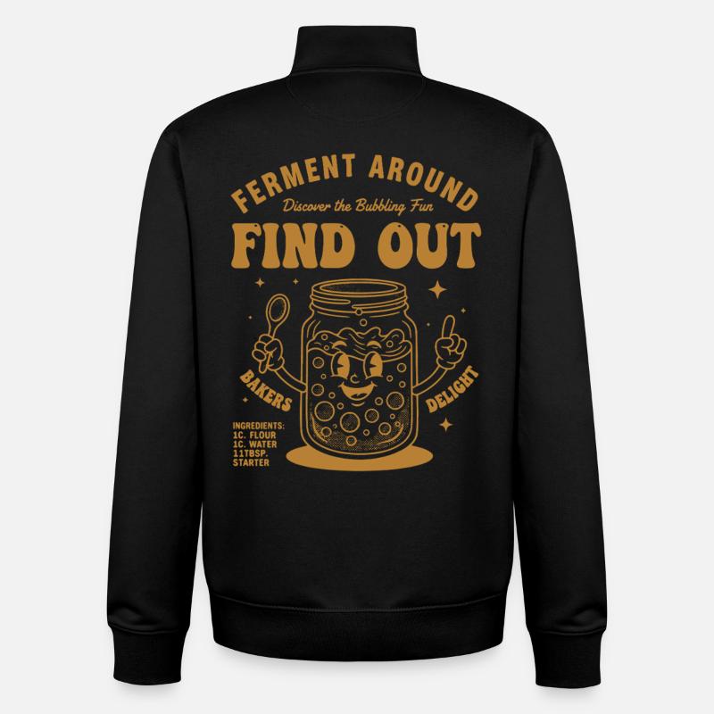 Sauerteigbrot Backbäcker Sauerteigstarter - Unisex Organic Zip Sweatshirt von Stanley/Stella - Schwarz