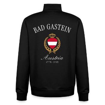 Innsbruck Österreich Wappen Krone – Reise Souvenir - Unisex Organic Zip Sweatshirt von Stanley/Stella - Schwarz - Hinten - AI Model Male 185 light (185cm)
