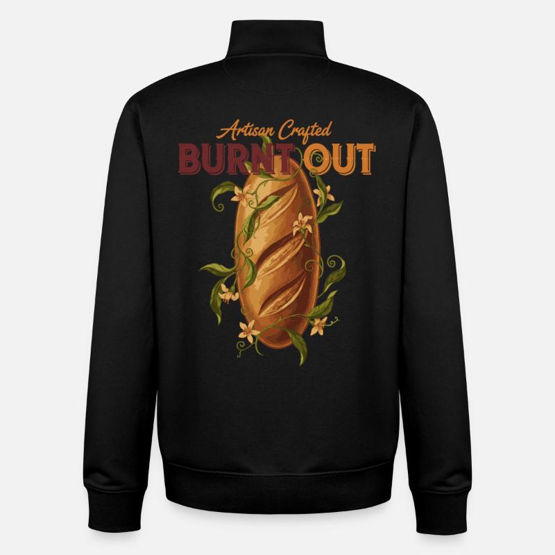 Sauerteigbrot-Backer ausgebrannter Handwerker - Unisex Organic Zip Sweatshirt von Stanley/Stella - Schwarz