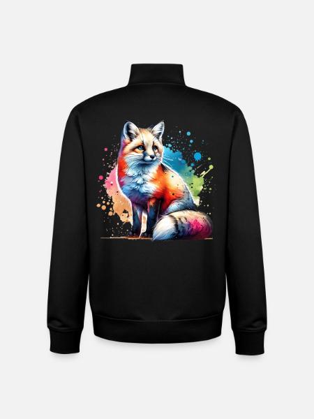 Don Swiftfox - Sweat zippé unisexe en coton bio Stanley/Stella - noir
